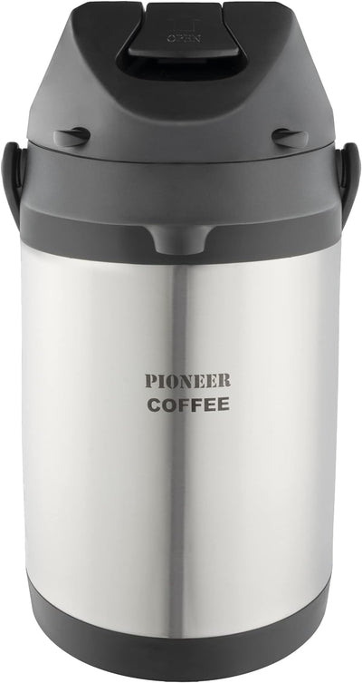 Pioneer Airpot Isolier-Pumpkanne, 3 Liters, Edelstahl-Getränkespender, Beschriftet mit 'COFFEE', Dop