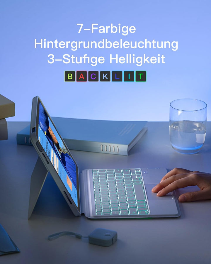Inateck Hülle mit Tastatur für iPad 10 Generation 10,9 Zoll,11 Generation 2025 A16 11 Zoll,Tastatur