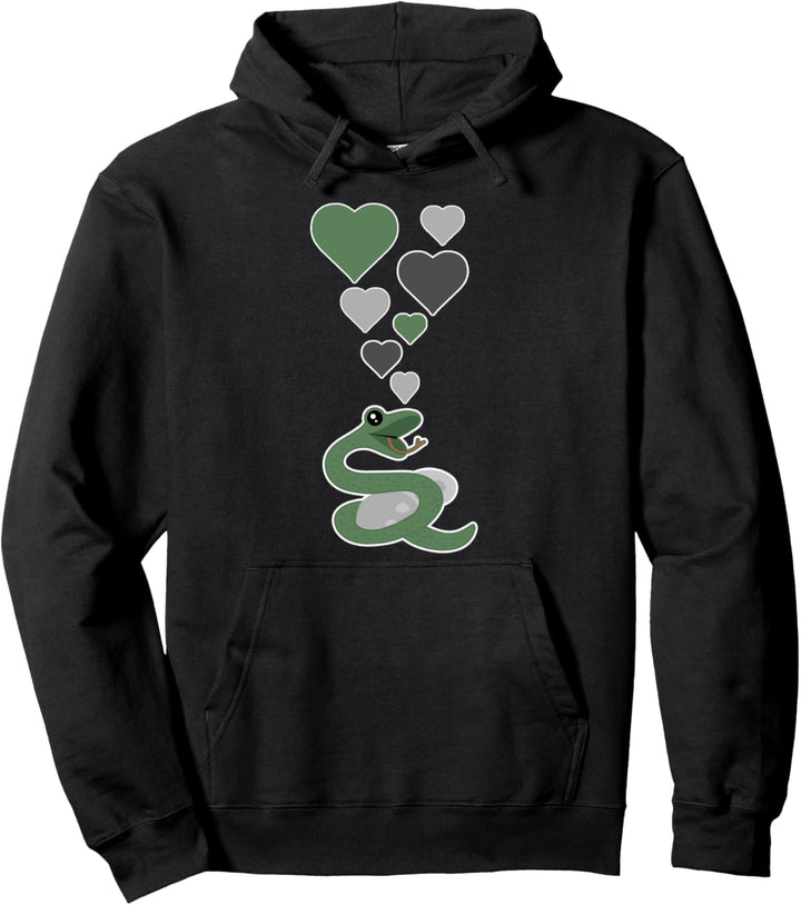 Nette Schlange mit Herzen Pullover Hoodie