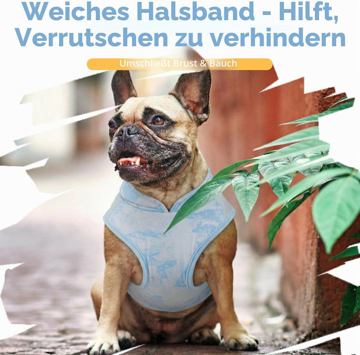 Kühlweste Hund Sommer Leicht Atmungsaktiv Kühlmantel Hund Mit D-Ring, Verstellbar Sonnenschutz Hunde