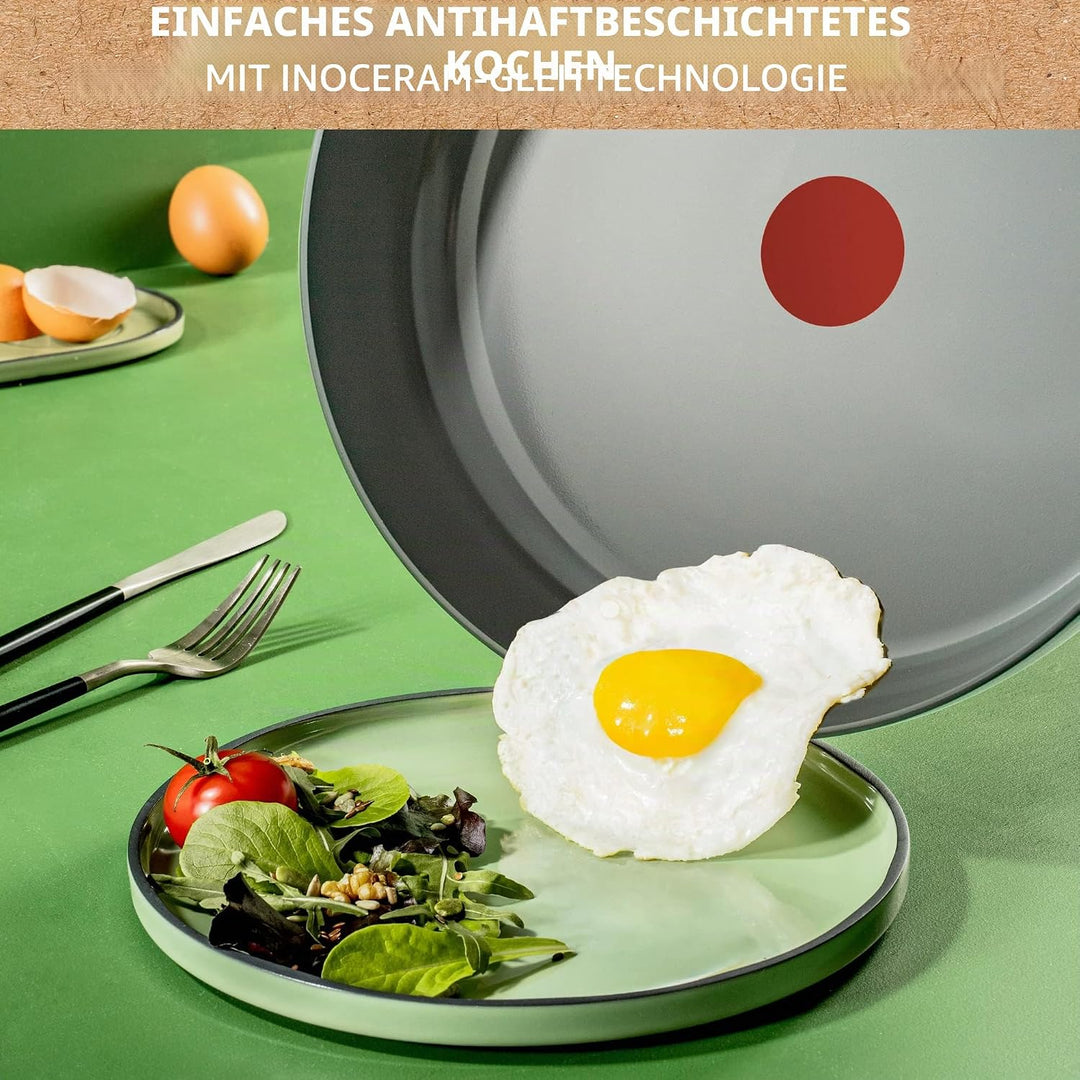 Tefal Renew On Pfannen-Set, 3 Stück, 20/24/28 cm, Keramik-Antihaftbeschichtung, Induktion, Thermo-Si