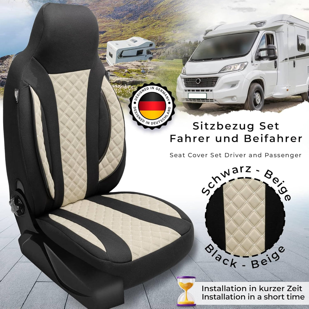 BREMER SITZBEZÜGE Wohnmobil Schonbezüge für FIAT Ducato 250 Sun Camper Hunter 630 Maxi WPL410 WPL410