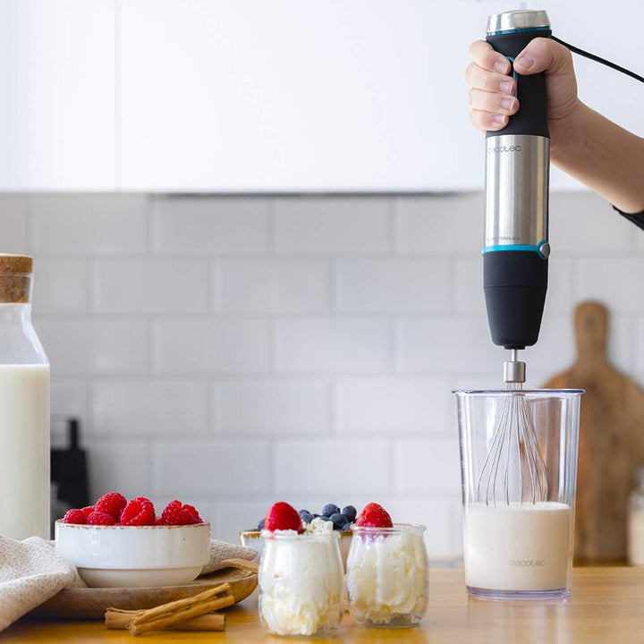 Cecotec Stabmixer Power TitanBlack 1200 XL Cream.1200 W, CrossBlades Technologie mit 4-Klinge-Blätte
