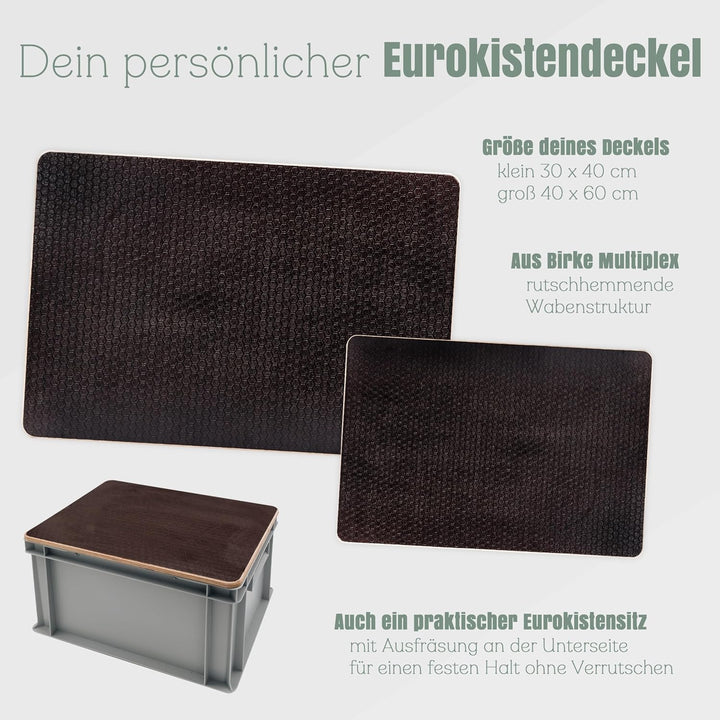 ABENTEUENAH Eurokistendeckel personalisiert, Deckel für Eurokiste als Geschenk für Männer, Camper, C