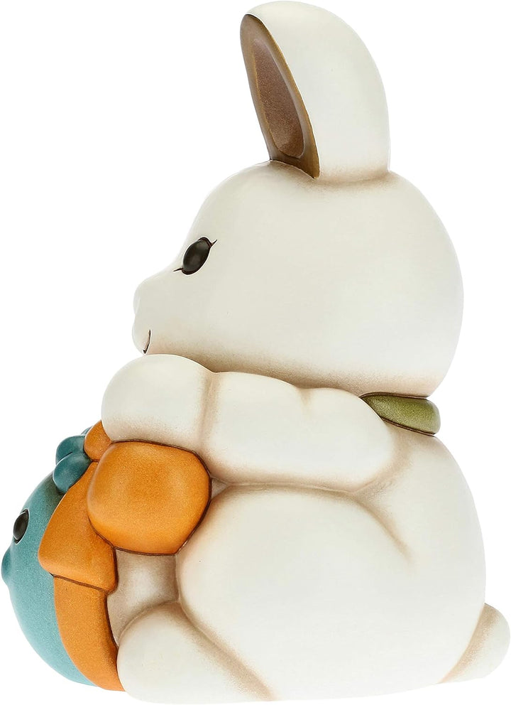 THUN - Entzückendes Joy-Kaninchen mit blauem Ei - Geschenkidee - Linie Color Your Easter - Keramik -