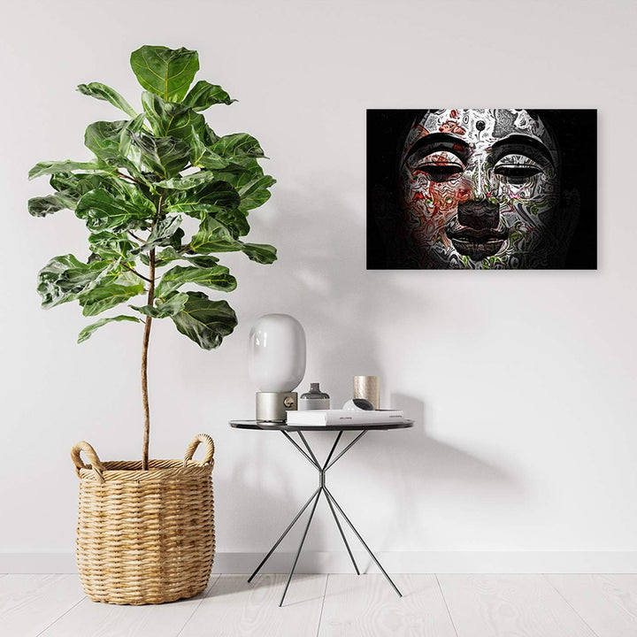 Leinwandbild XXL Feng Shui Wandbild Kunst Zen Schwarz 120x80 cm M14707 120x80 cm, M14707 120x80 cm