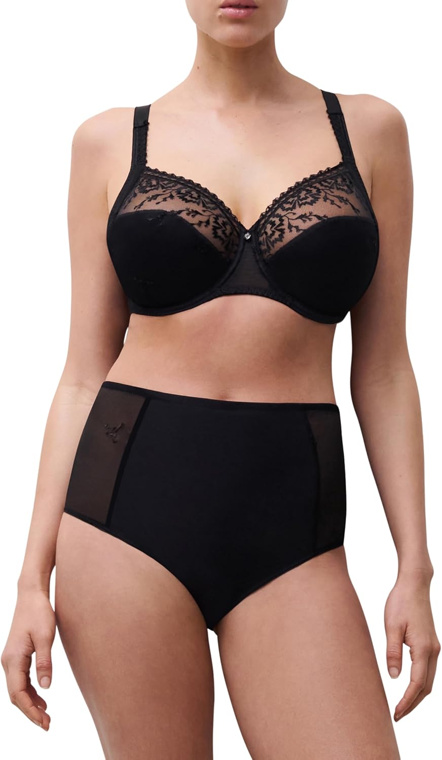 Chantelle Every Curve, Sehr Bedeckender Bügel-BH, Damen Unterwäsche 70F Schwarz, 70F Schwarz