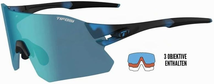 Tifosi Unisex Schiene Sonnenbrille L-XL Blau, L-XL Blau