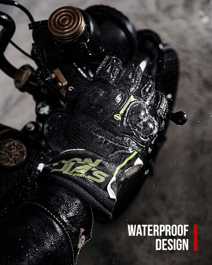 IRON JIA'S Winter Motorradhandschuhe Herren CEZertifizierung Wasserdichter und Warmer 3M Baumwolle S