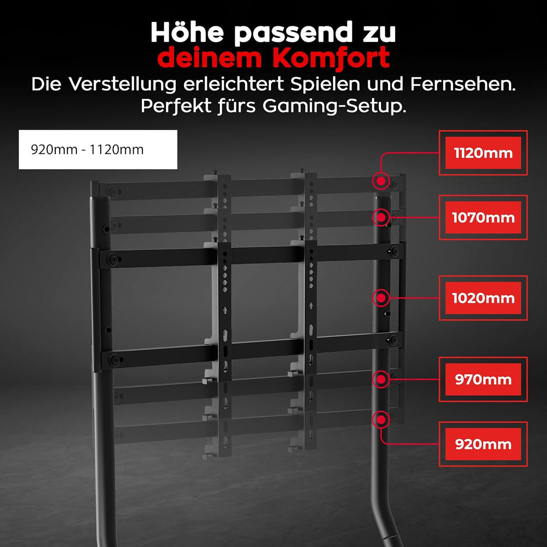 huzaro Speed 9.1 | Simracing Monitor Stand TV Stand Ständer Bodenständer | VESA 75x75 100x100 200x10