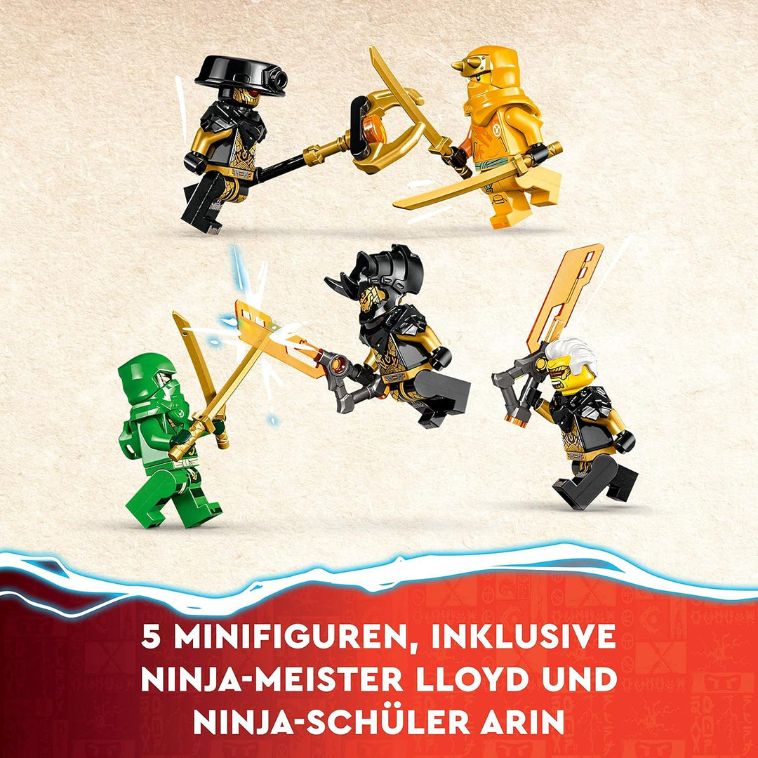 LEGO NINJAGO Lloyds und Arins Ninja Training-Mechs Set mit 2 kombinierbaren Action-Figuren und 5 Min