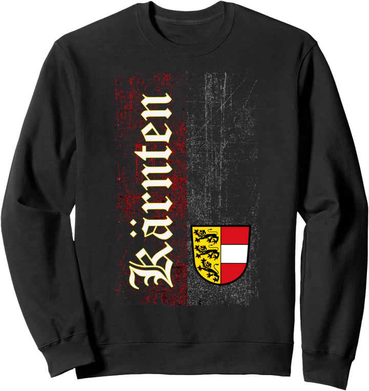 Kärnten T-Shirt mit Wappen im Retro Look. Kärntner Sweatshirt