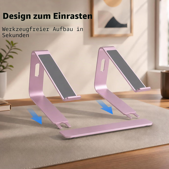 Orionstar Laptop Ständer, Ergonomischer Laptop Stand für Schreibtisch, Aluminium Laptop Halterung mi