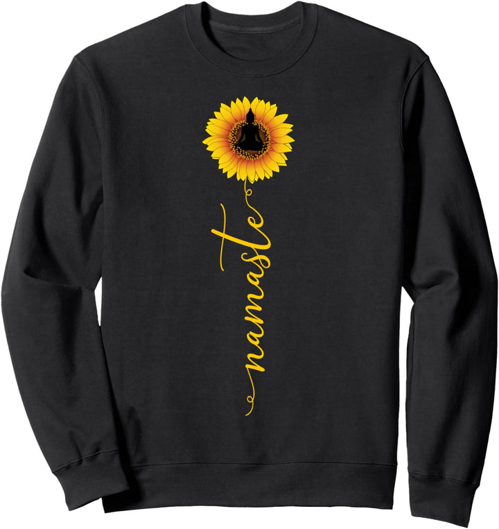 Namaste Yoga Yogi Buddha Sonnenblume Meditation Geschenk Sweatshirt