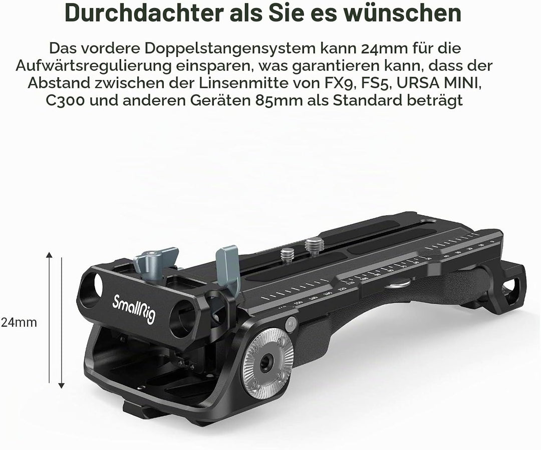 SMALLRIG Schulterplatte mit Schnellverschluss für Sony VCT-14 Stativadapter mit eingebauter Rosetten