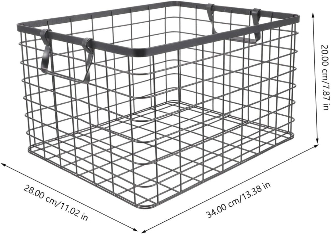 Toyvian Grosser Holzkorb Metall Brennholzhalter mit Griff Eisen Kaminholzkorb für Praktische Aufbewa