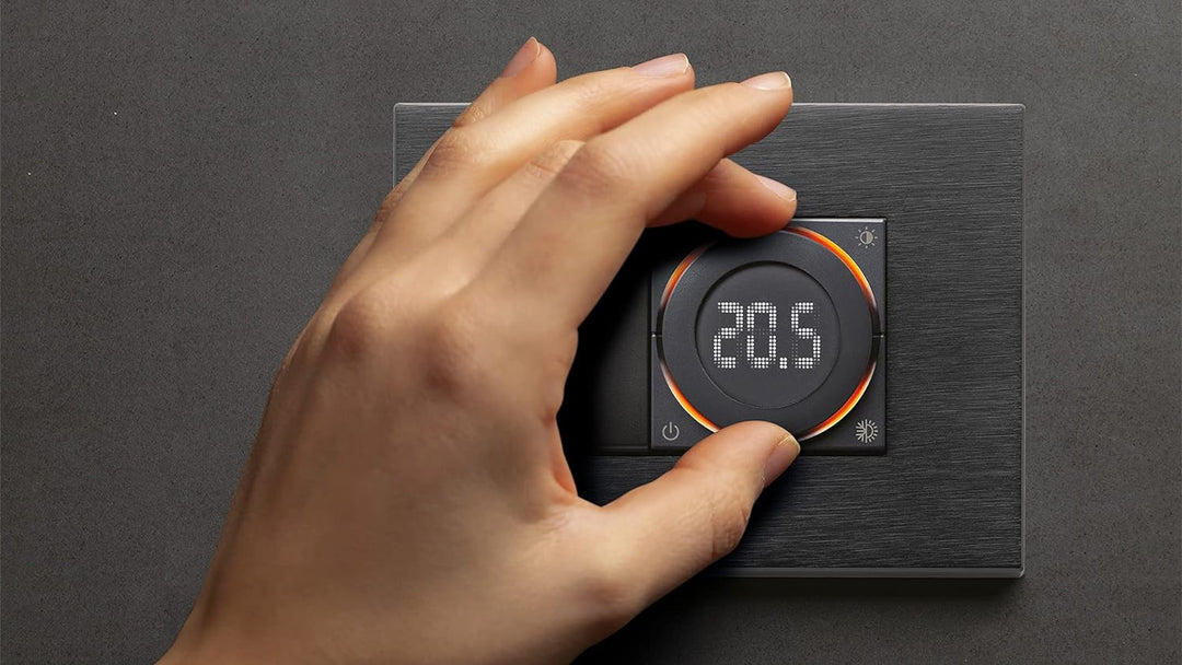 VIMAR 02970.B Roll-Thermostat ON/OFF, LED-Hintergrundbeleuchtung, Stromversorgung 100-240 V, 2 Modul