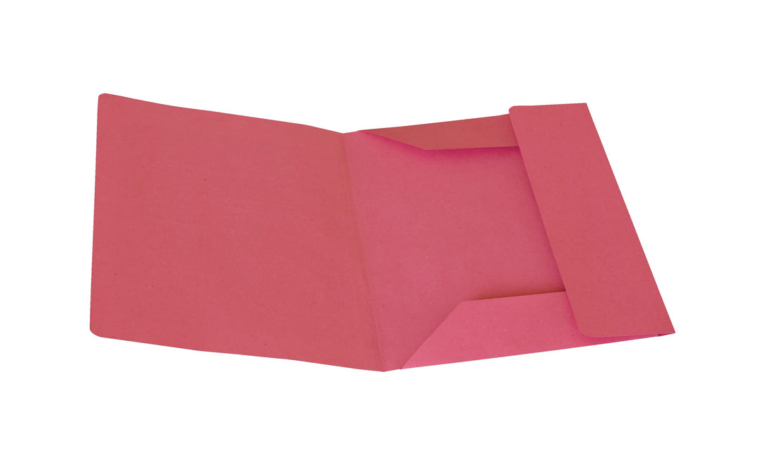 Mappe, 3 Klappen aus Karton Manilla 150 g, 25 x 33 cm, Packung 50 Stück, Rot, rot