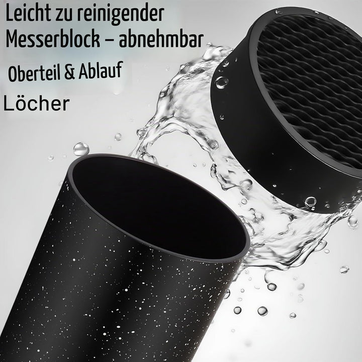 Messerblock Ohne Messer Schwarz Ninonly Universal Messerblock mit Flexiblen Bestückbar Multifunktion