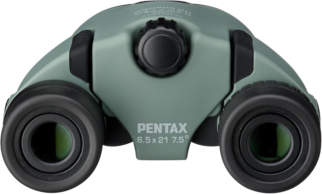 Pentax Papilio III Fernglas 6,5 x 21 wetterfest, Olive, Fokus 50 cm, spritzwassergeschützt, Museum,