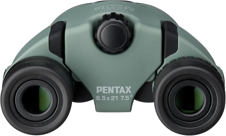 Pentax Papilio III Fernglas 6,5 x 21 wetterfest, Olive, Fokus 50 cm, spritzwassergeschützt, Museum,