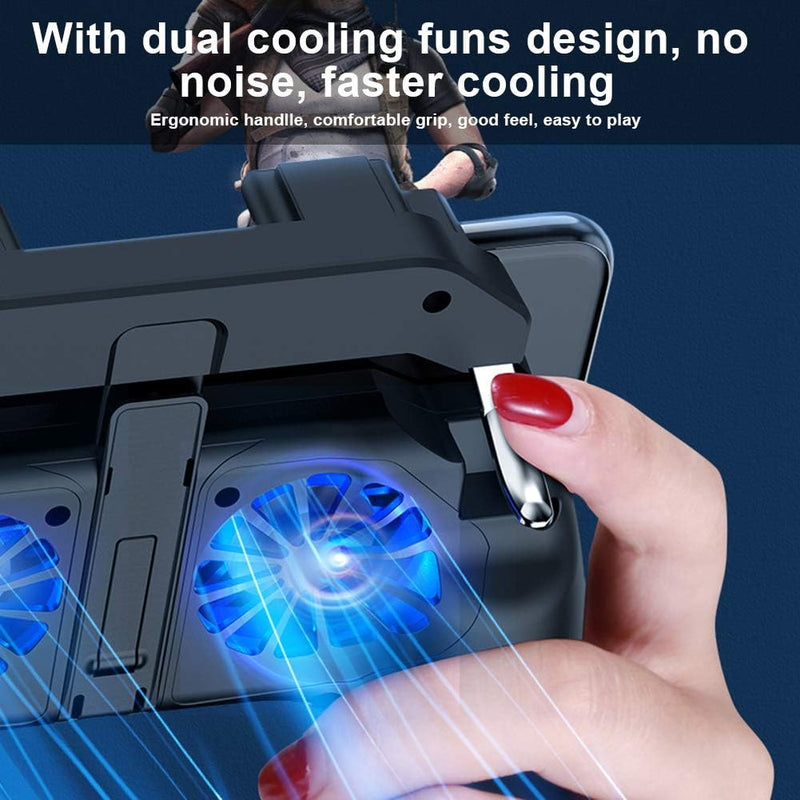 fasient Dual Cooling Fans Handy-Game-Controller, ergonomisches Smartphone-Gamepad mit 2500 mAh/5000