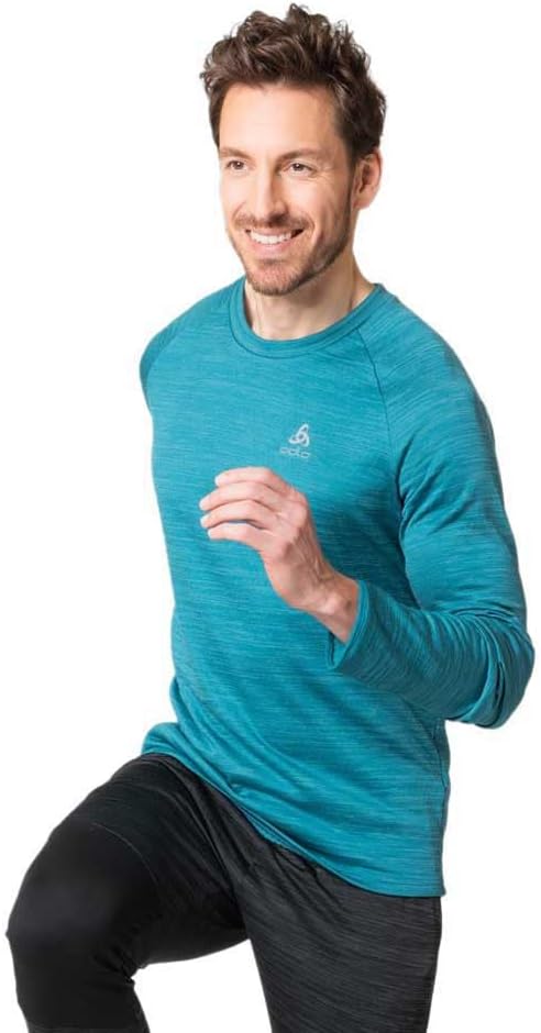 Odlo Damen Run Easy Warm_313612 Sweater (1er Pack) S Saxony Blue Melange, S Saxony Blue Melange