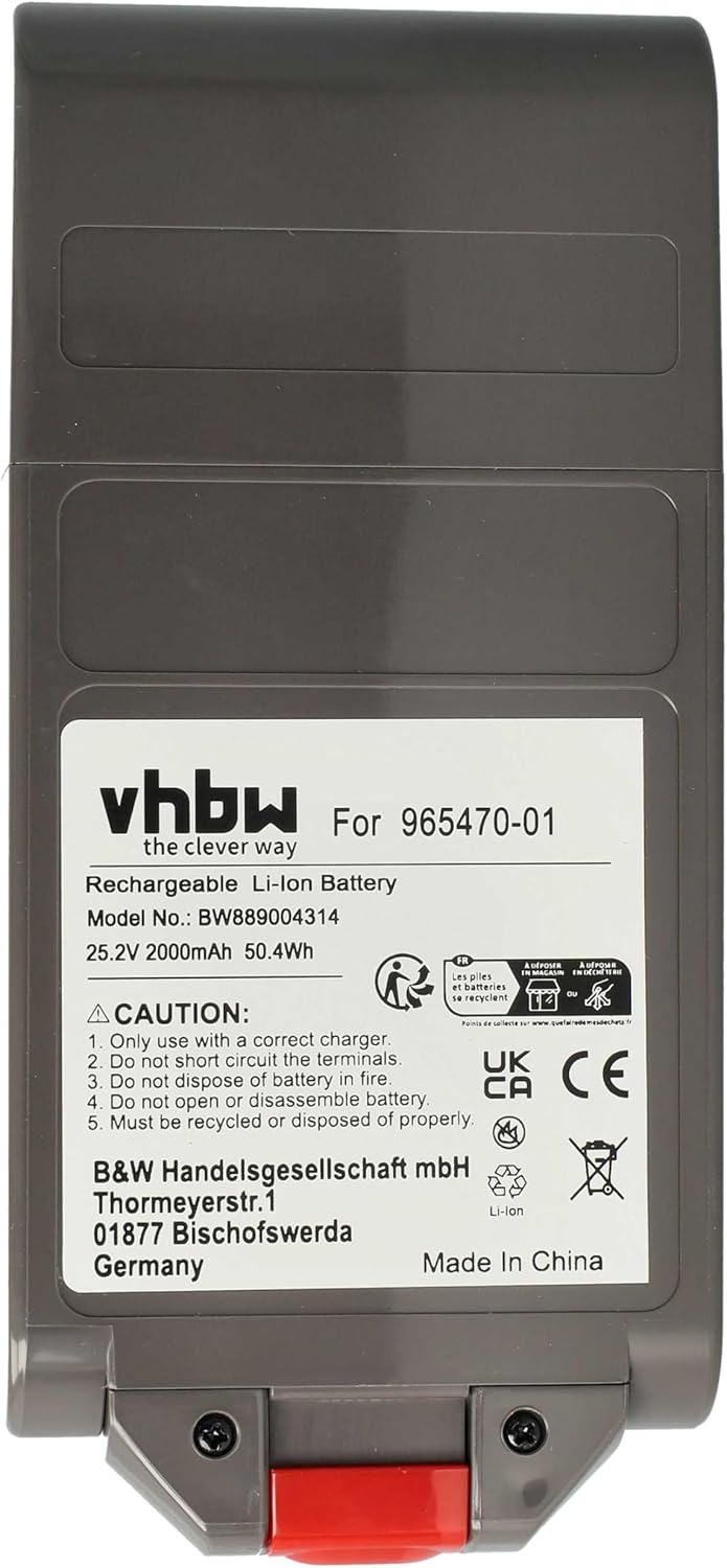 vhbw Akku kompatibel mit Dyson SV30 Staubsauger Grau (2000 mAh, 25,2 V, Li-Ion)