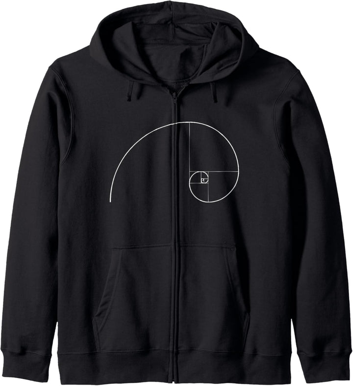 Fibonacci Spirale Goldener Schnitt Geometrie Architektur Phi Kapuzenjacke