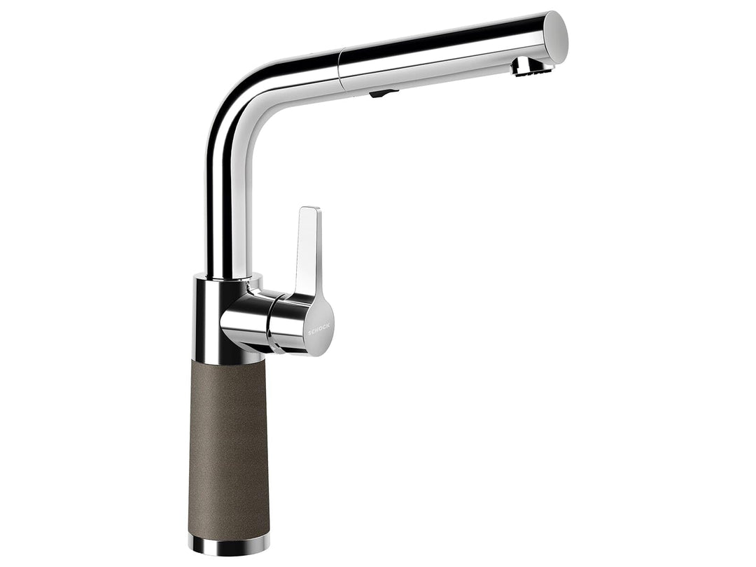 SCHOCK Küchenarmatur SC-540 Bronze – Hochdruck Armatur CRISTALITE mit ausziehbarer Schlauch-Brause u