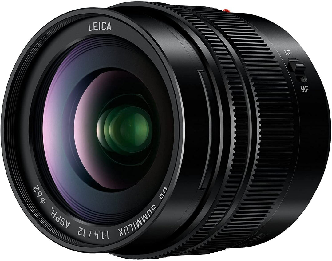 Panasonic H-X012E LEICA DG SUMMILUX Weitwinkel 12 mm F1.4 ASPH. Objektiv (Festbrennweite 24mm KB, St