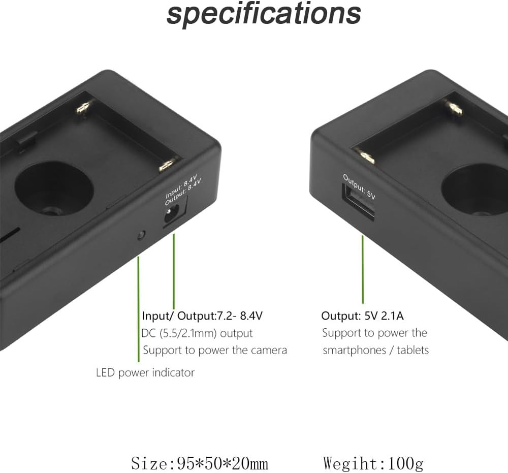 NP-F Batterie Adapter Platte mit Dummy-Akku-Kit NP-W235 für Fuji X-T4 XT4 X-H2S GFX 50SII