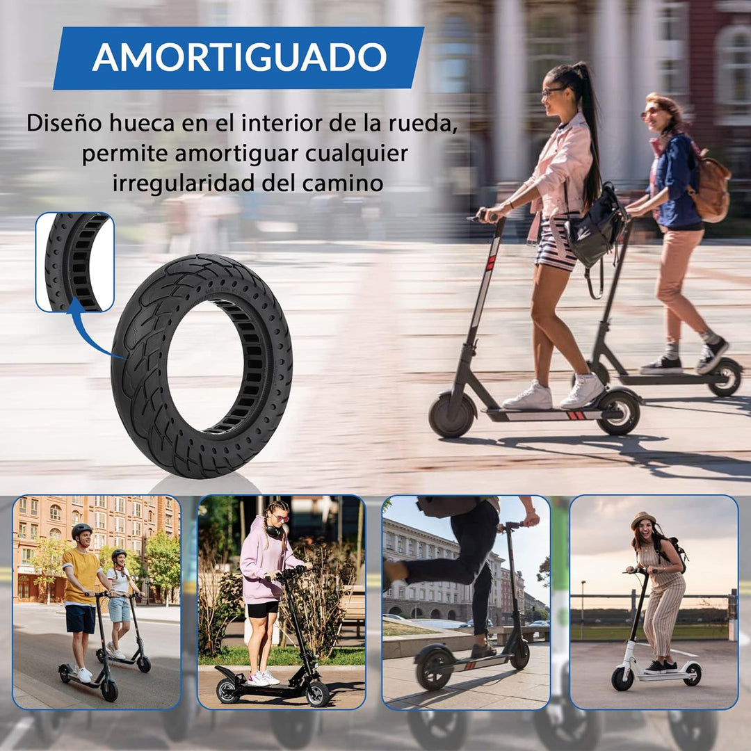 ANSENI Vollreifen 10X2,5 Ersatzreifen für Segway Ninebot G30 Max,G30/ G30E/G30LP,60/70-6.5 Solide Re