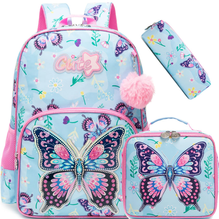 HTgroce Schulrucksack Mädchen Teenager Schultasche Schulranzen Set Rucksack für Mädchen Schule Freiz