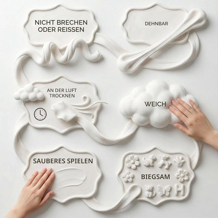 BOHS Modellierschaum-Ton-Werkzeugset, Squishy und an der Luft trocknen, Schulmaterial, Bastelprojekt