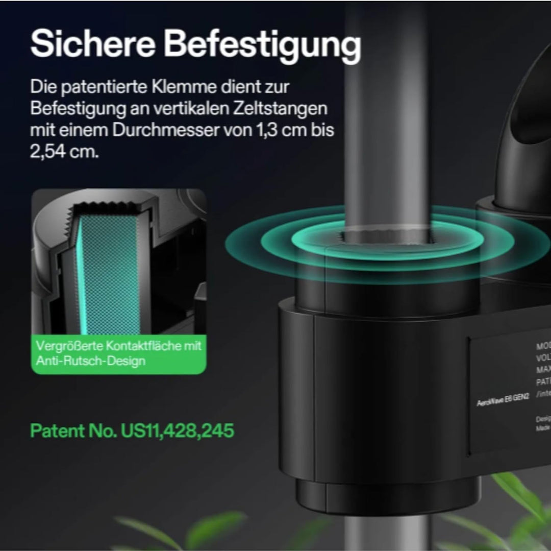 Generisch Aero Wave E9 Clip Ventilator – 9″ Clip-On Lüfter mit WiFi-Steuerung, 10 Geschwindigkeitsst