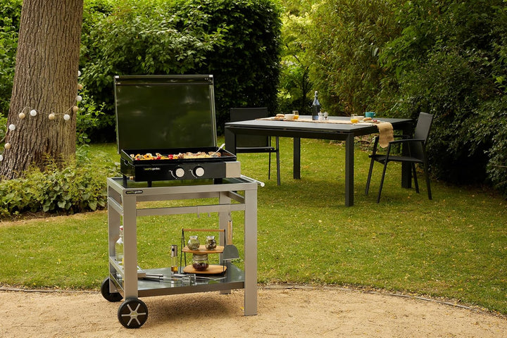 Cook'in Garden Media M Gartenwagen für Grill/Plancha/Arbeitsplatte – L 93,5 × B 67 × H 80,5 cm