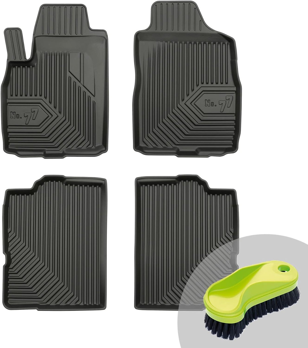 FROGUM No.77 Gummimatten Ganzjahresset von Auto Fussmatten Autofussmatten für FIAT Panda II 2003-201