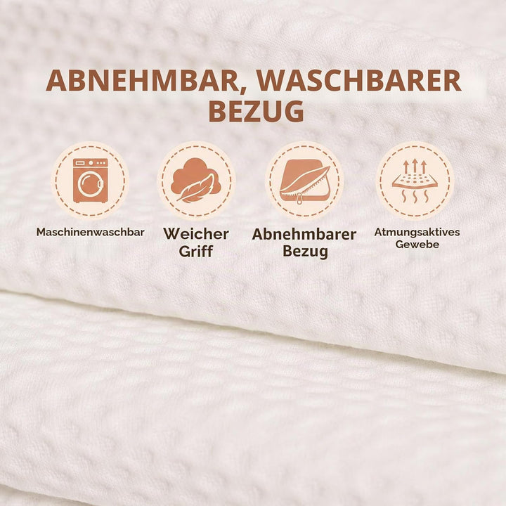 Memory Foam Stillkissen, extra breit &amp; verdicktes Stillkissen mit 53 cm verstellbarem Taillenriemen,