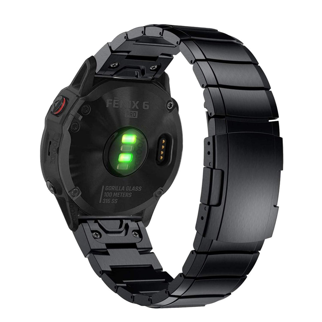 YOOSIDE für Fenix 7/ Fenix 5/ Fenix 6/ epix 2 Armband, 22mm Edelstahl Gliederarmband Ersatzarmbänder
