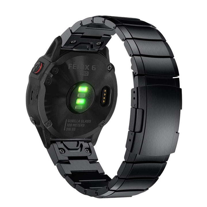 YOOSIDE für Fenix 7/ Fenix 5/ Fenix 6/ epix 2 Armband, 22mm Edelstahl Gliederarmband Ersatzarmbänder