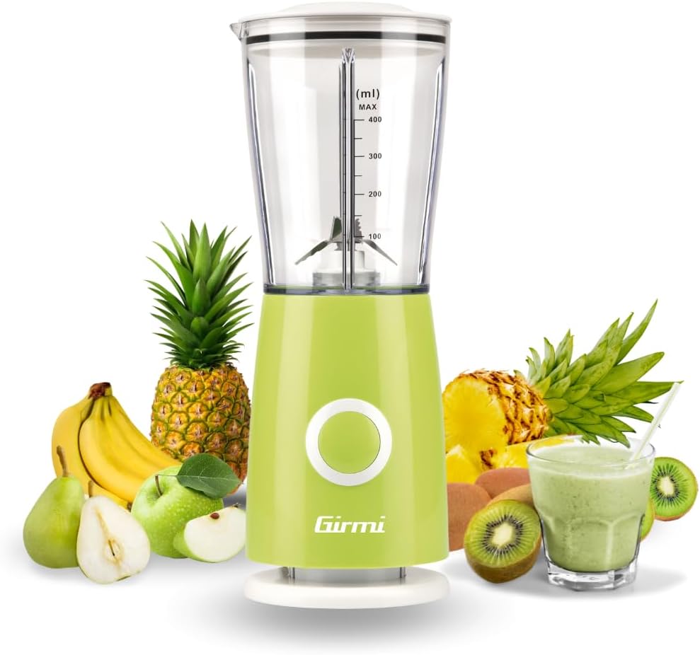 Girmi FR03 Elektrischer Standmixer, 170 W, 0,5 Liter, Kunststoff, Grün, Grün