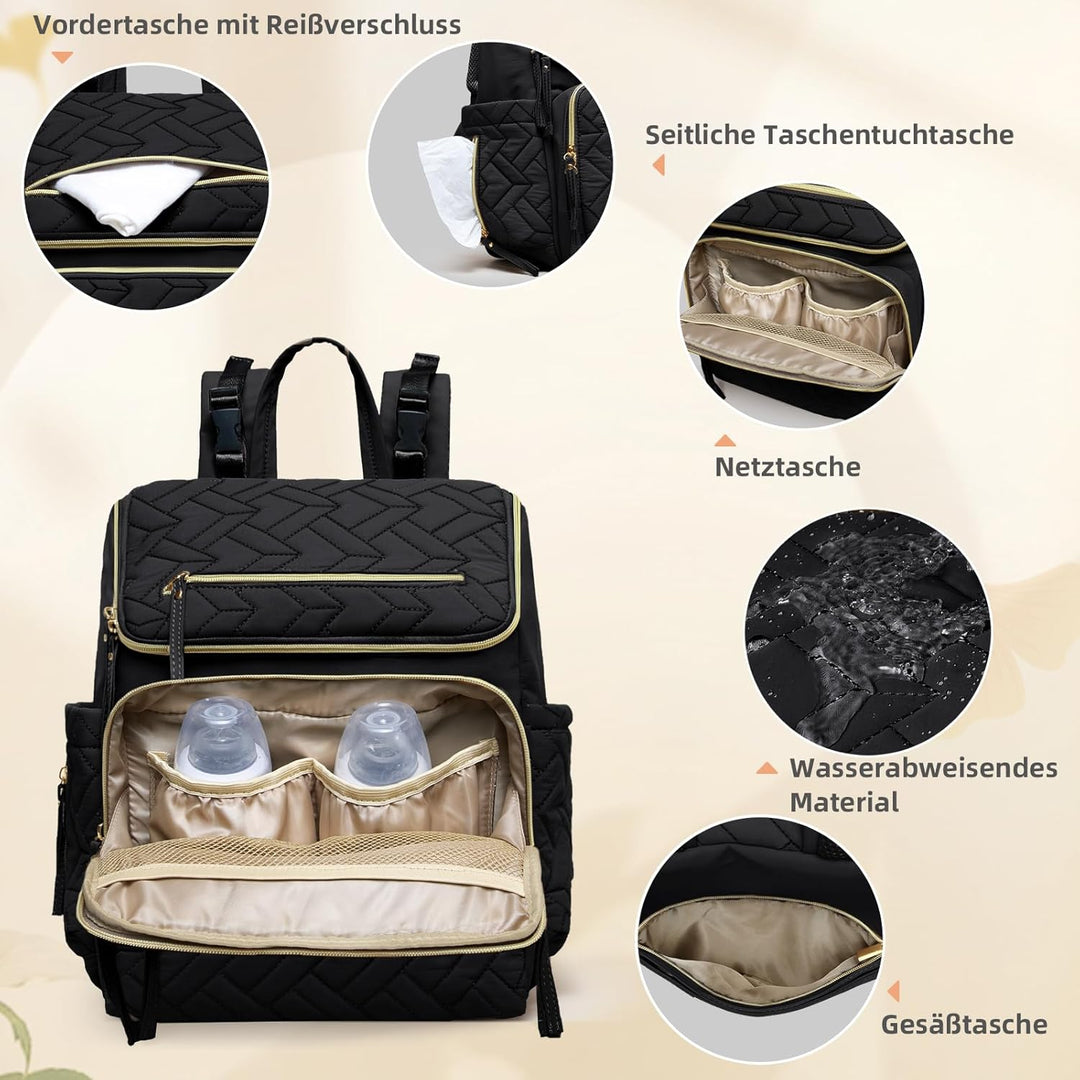 MISSFONG Baby Wickelrucksack Wickeltasche, Wickelrucksack Gross Babytaschen Rucksack Lässig mit Mult