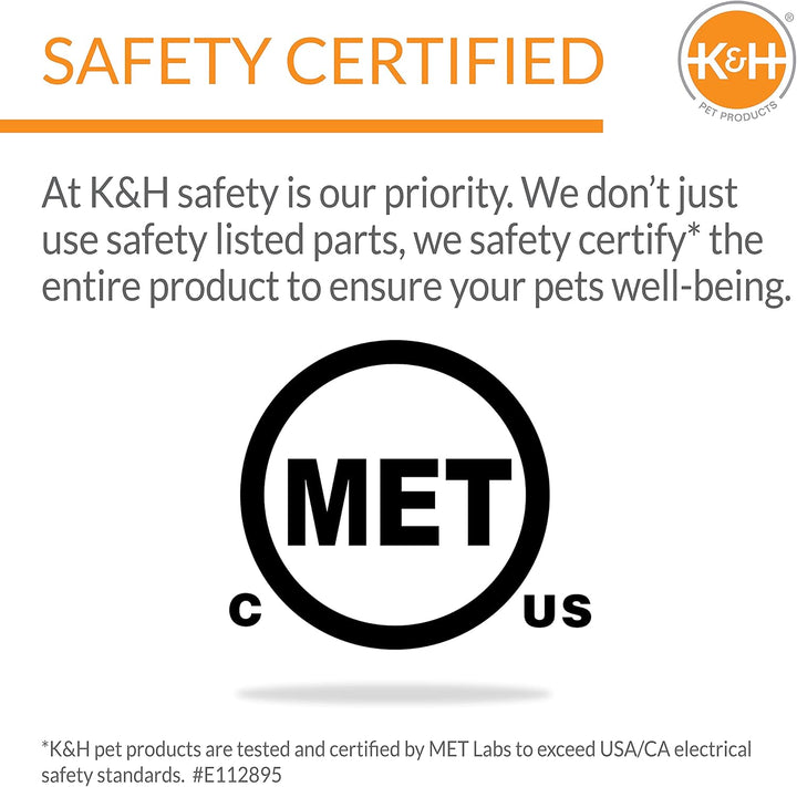 K&H PET PRODUCTS Amazin Kitty Pad Beheiztes Katzenbett für den Innenbereich, fängt Tierhaare und Sch