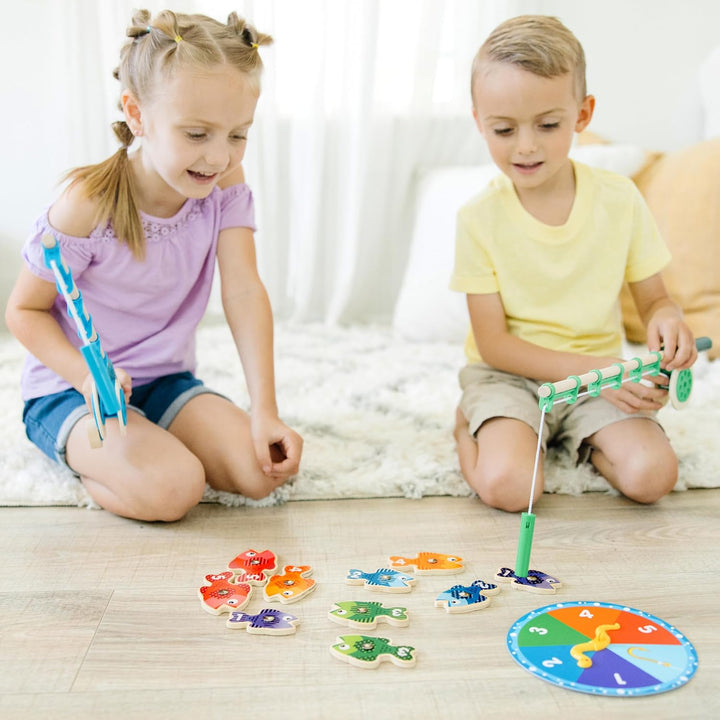 Melissa &amp; Doug Catch &amp; Count Fishing Game | Games | Wooden Toy | 3+ | Gift for Boy or Girl Standard