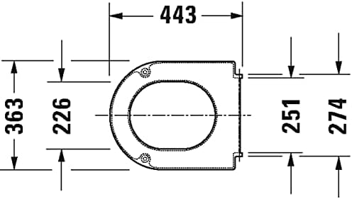 Duravit WC-Sitz passend zu Starck 2, Happy D. und Darling, Toilettendeckel aus Urea-Duroplast, Klode