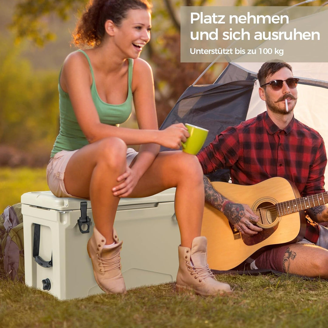 COSTWAY 47L Isolierbox Kühlbox tragbar, Wärmebehälter mit Flaschenöffner und Abflusssystem, Thermobo