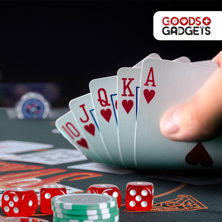 Profi Pokerkoffer Pokerset inkl. 300-500 Chips hochwertigen Pokerchips; Pokerdeck, Kartendeck, Poker