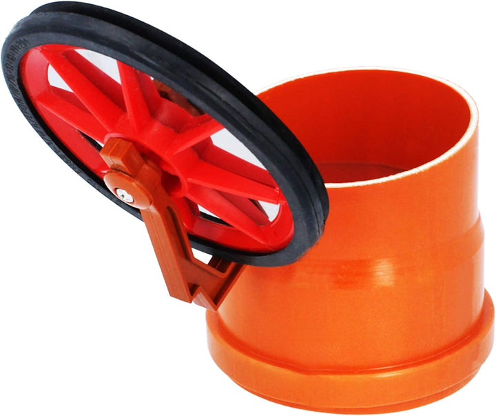 PEŠTAN Froschklappe Rückstauklappe Ø DN 110 mm Orange | Auslaufstück Für HT KG Dränage Rohr Kanal |