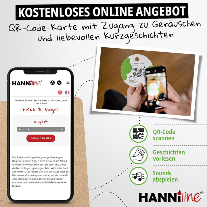 Kontrastkarten Baby [Made in EU] 20 Bilder 11 Karten Baby Spielzeug ab 3 Monate | mit Schlaufe, Elte